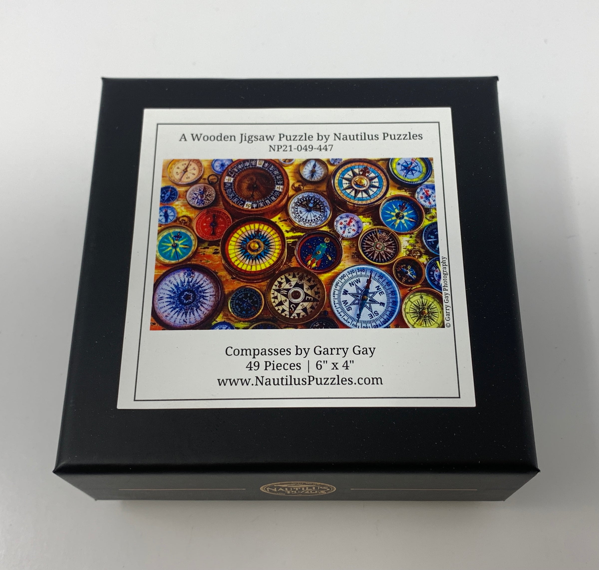 Compasses - 50 Piece MINI Wooden Jigsaw Puzzle - Nautilus Puzzles - Wooden Jigsaw Puzzles For Adults