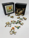 Holiday Robin (50 Piece Mini Christmas Wooden Jigsaw Puzzle) - Nautilus Puzzles - Wooden Jigsaw Puzzles For Adults