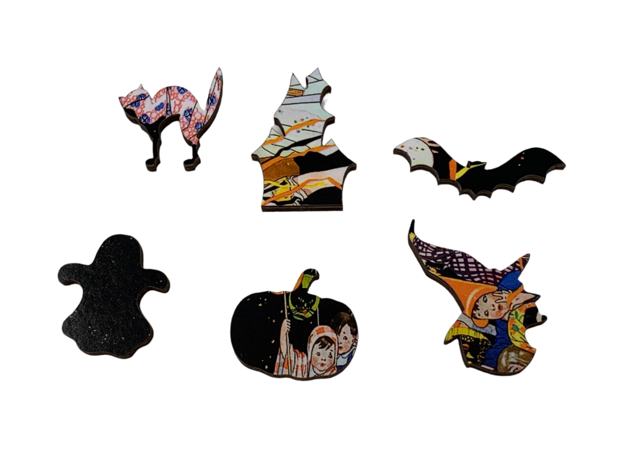 Halloween Parade (50 Pieces) Mini Halloween Wooden Jigsaw Puzzle - Nautilus Puzzles - Wooden Jigsaw Puzzles For Adults