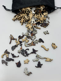 The Bachelor Party (146 Piece Cat Jigsaw Puzzle) - Nautilus Puzzles - Wooden Jigsaw Puzzles For Adults