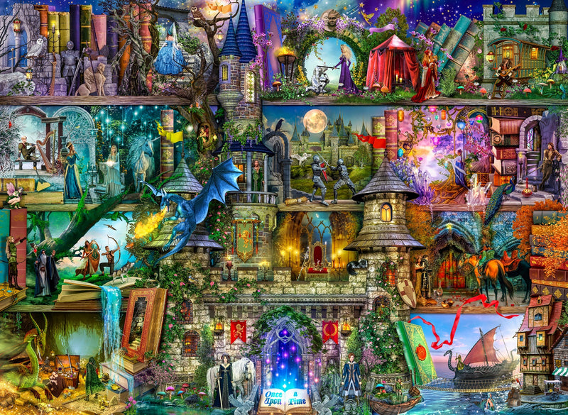 Once Upon A Fairytale (428 Piece Wooden Jigsaw Puzzle) - Nautilus Puzzles - Wooden Jigsaw Puzzles For Adults