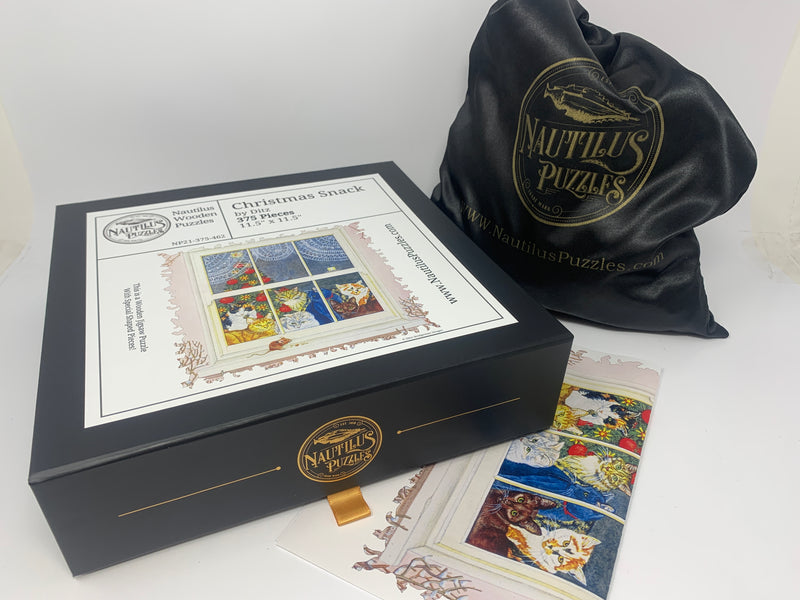 Christmas Snack - 375 Piece Wooden Jigsaw Puzzle - Nautilus Puzzles - Wooden Jigsaw Puzzles For Adults