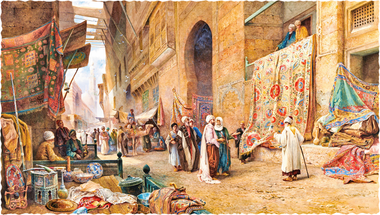 A Carpet Seller, Cairo - 575 Piece Wooden Jigsaw Puzzle - Nautilus Puzzles - Wooden Jigsaw Puzzles For Adults