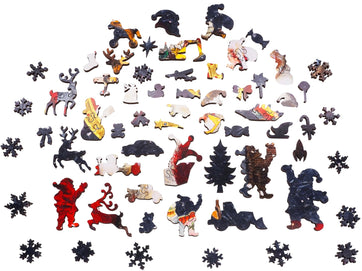 A Child's Dream (374 Pieces) Shaped Christmas Wooden Puzzle - Nautilus Puzzles - Wooden Jigsaw Puzzles For Adults