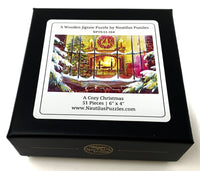A Cozy Christmas (51 Piece Mini Christmas Wooden Jigsaw Puzzle) - Nautilus Puzzles - Wooden Jigsaw Puzzles For Adults