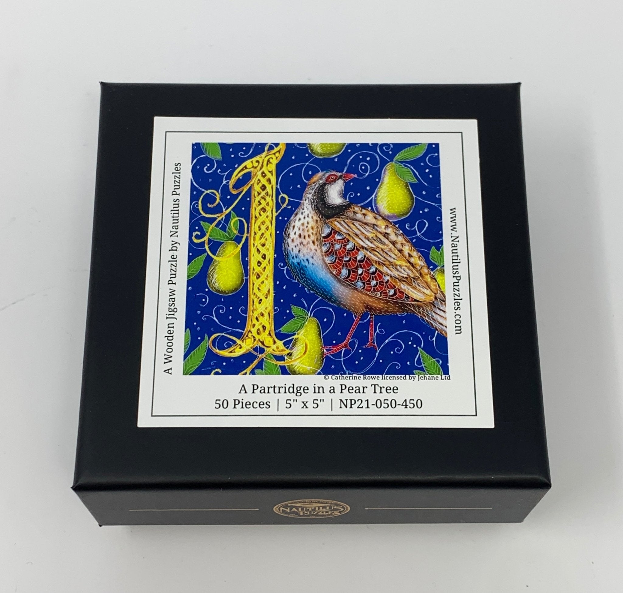 A Partridge in a Pear Tree (50 Piece Mini Jigsaw Puzzle) - Nautilus Puzzles - Wooden Jigsaw Puzzles For Adults