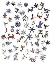 Adirondack Christmas Birds (461 Piece Christmas Wooden Puzzle Jigsaw) - Nautilus Puzzles - Wooden Jigsaw Puzzles For Adults