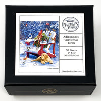 Adirondack Christmas Birds (50 Piece Mini Christmas Wooden Puzzle) - Nautilus Puzzles - Wooden Jigsaw Puzzles For Adults