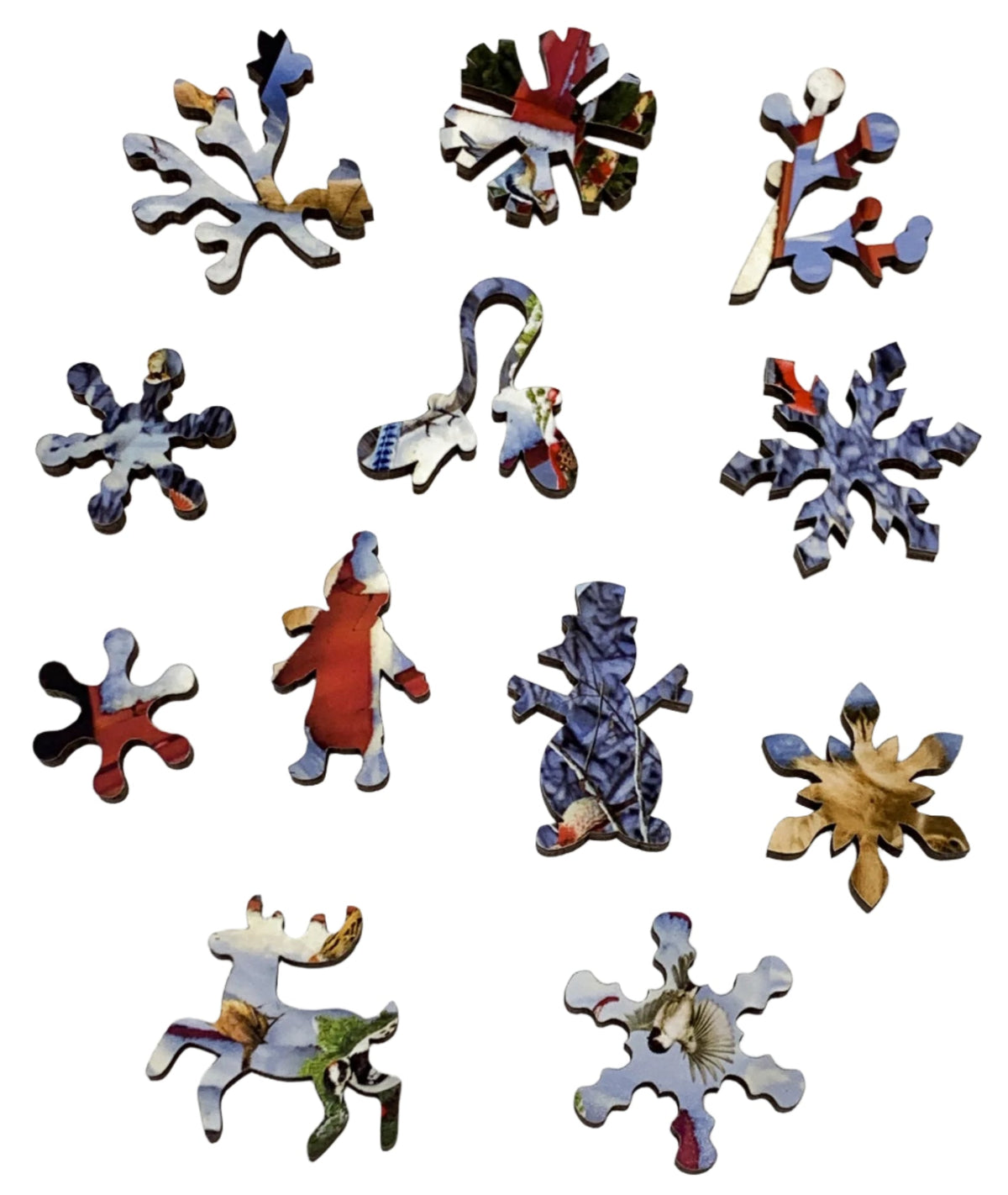 Adirondack Christmas Birds (50 Piece Mini Christmas Wooden Puzzle) - Nautilus Puzzles - Wooden Jigsaw Puzzles For Adults
