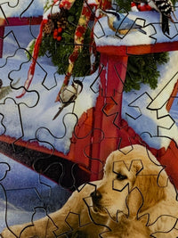 Adirondack Christmas Birds (50 Piece Mini Christmas Wooden Puzzle) - Nautilus Puzzles - Wooden Jigsaw Puzzles For Adults