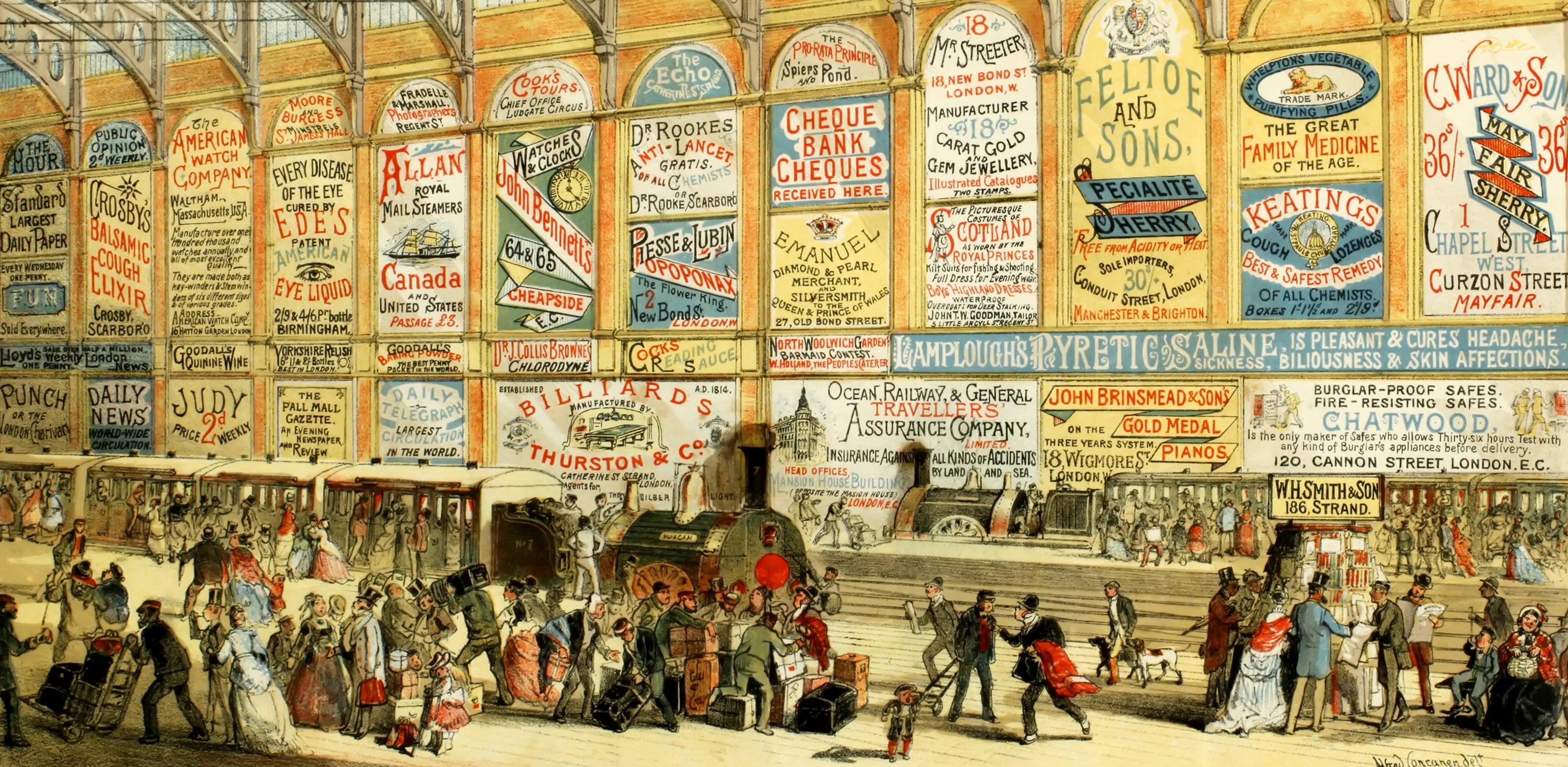 Victorian Modern Advertising: A Railway Station in 1874 (519