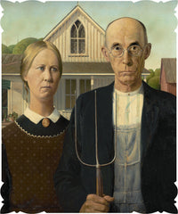American Gothic by Grant Wood (50 Piece MINI Wooden Jigsaw Puzzle) - Nautilus Puzzles - Wooden Jigsaw Puzzles For Adults