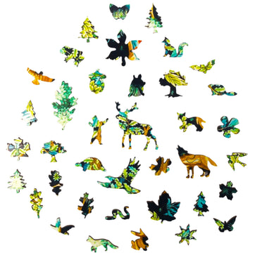 Audubon Deer (200 Piece Wooden Jigsaw Puzzle) - Nautilus Puzzles - Wooden Jigsaw Puzzles For Adults