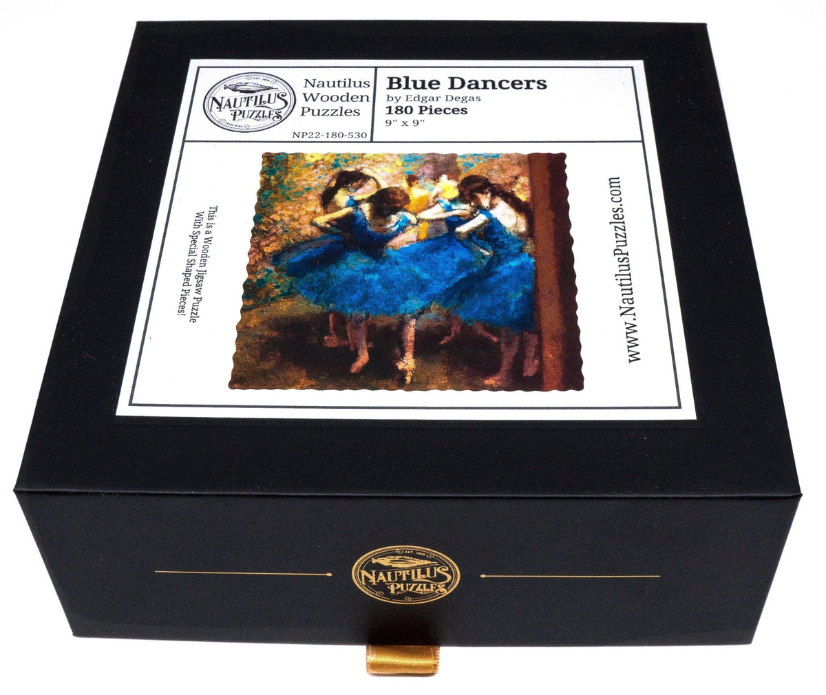 Blue Dancers by Edgar Degas (180 Piece Wooden Jigsaw Puzzle) - Nautilus Puzzles - Wooden Jigsaw Puzzles For Adults