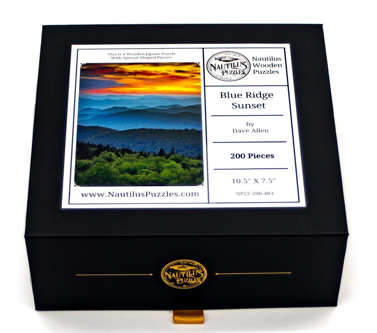 Blue Ridge Sunset - 200 Piece Wooden Jigsaw Puzzle - Nautilus Puzzles - Wooden Jigsaw Puzzles For Adults
