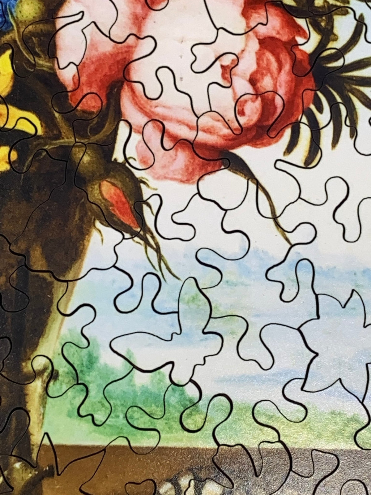 Bouquet of Flowers by Ambrosius Bosschaert (220 Piece Wooden Jigsaw Puzzle) - Nautilus Puzzles - Wooden Jigsaw Puzzles For Adults
