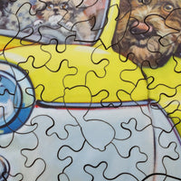 Mosaic wooden jigsaw puzzle