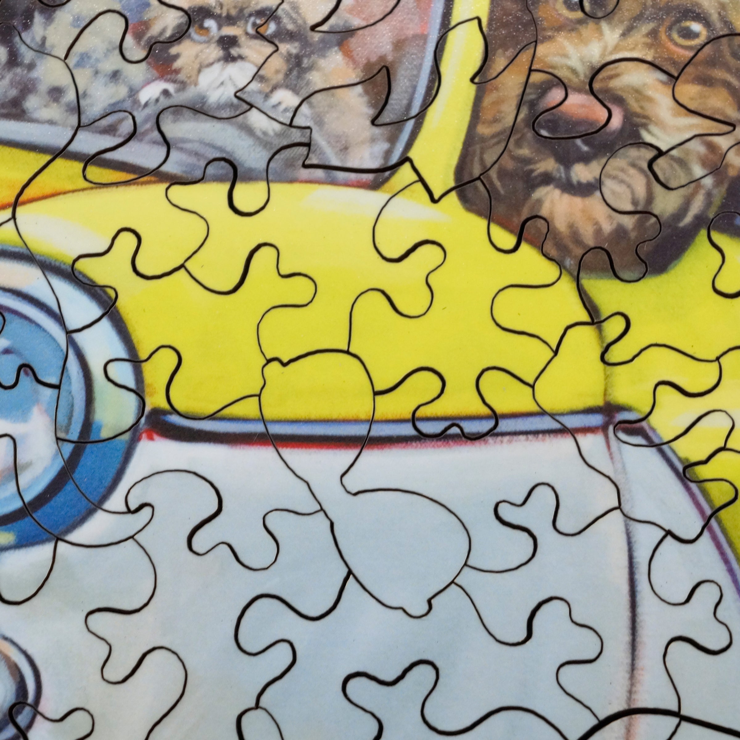 Mosaic wooden jigsaw puzzle