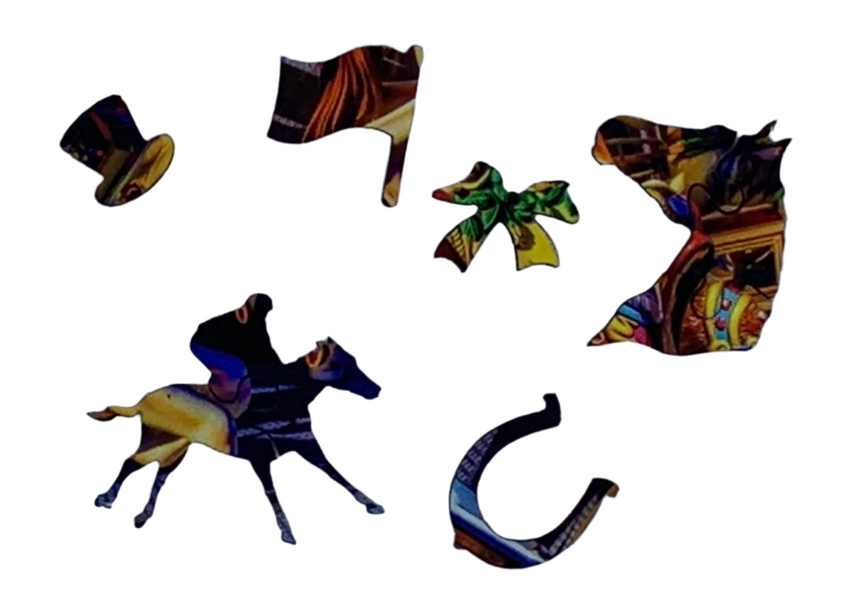 Carousel Horse - 57 Piece MINI Wooden Jigsaw Puzzle - Nautilus Puzzles - Wooden Jigsaw Puzzles For Adults