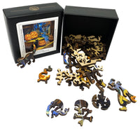 Cat O'Lantern (47 Piece Mini Halloween Jigsaw Puzzle) - Nautilus Puzzles - Wooden Jigsaw Puzzles For Adults
