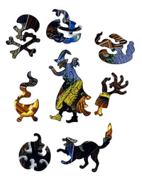 Cat O'Lantern (47 Piece Mini Halloween Jigsaw Puzzle) - Nautilus Puzzles - Wooden Jigsaw Puzzles For Adults