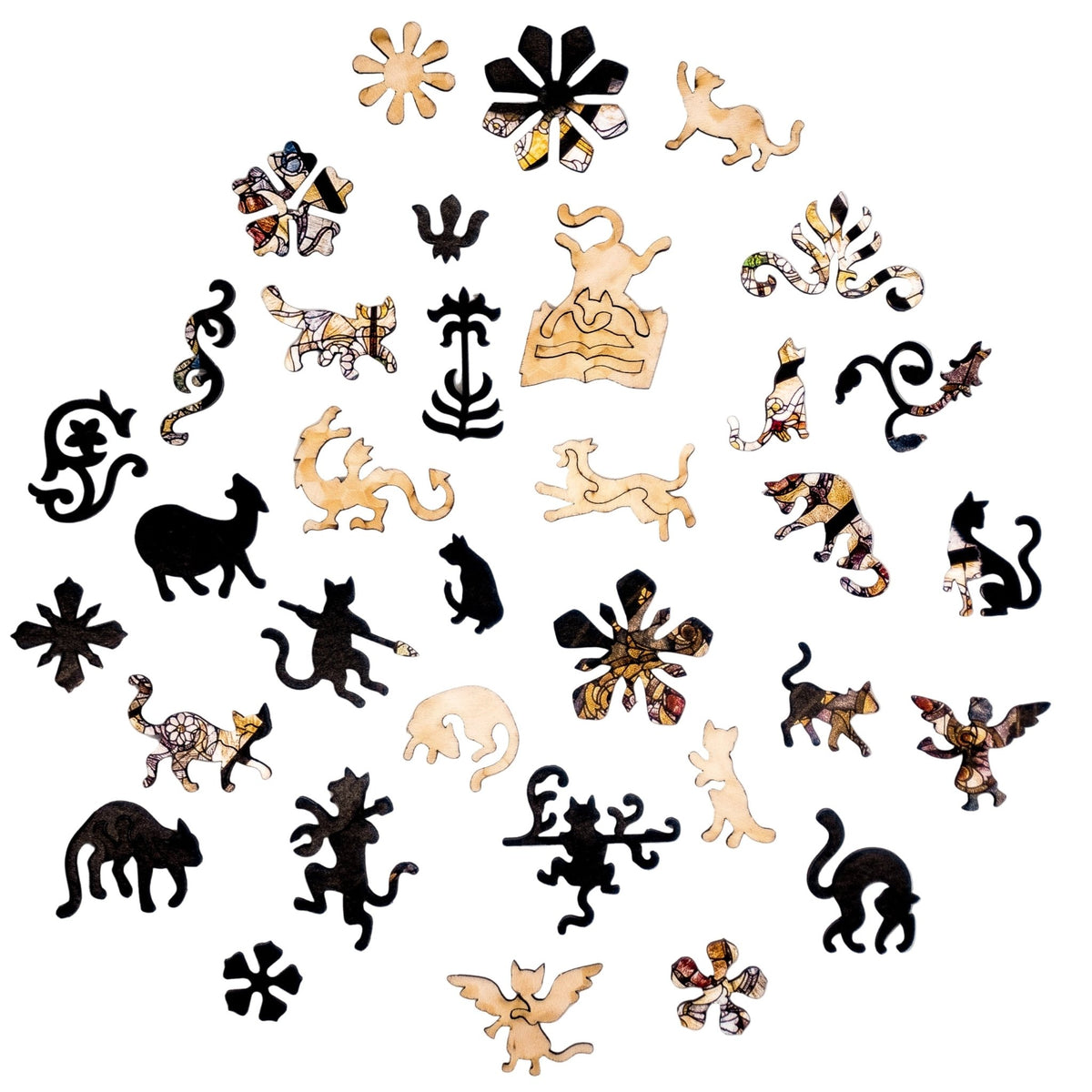 Cathedral Cat - 372 Piece Wooden Jigsaw Puzzle - Nautilus Puzzles - Wooden Jigsaw Puzzles For Adults