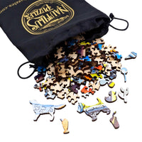 Cats Away (200 Piece Wooden Jigsaw Puzzle) - Nautilus Puzzles - Wooden Jigsaw Puzzles For Adults