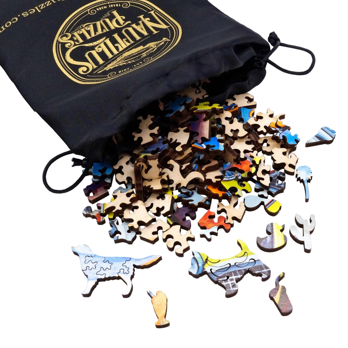 Cats Away (200 Piece Wooden Jigsaw Puzzle) - Nautilus Puzzles - Wooden Jigsaw Puzzles For Adults