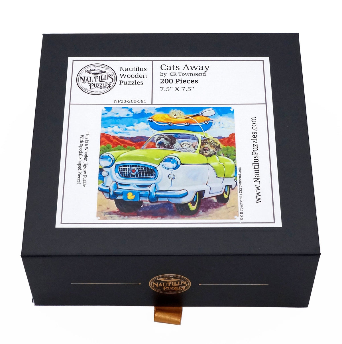 Cats Away (200 Piece Wooden Jigsaw Puzzle) - Nautilus Puzzles - Wooden Jigsaw Puzzles For Adults
