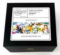 Cats in Hats (146 Piece Cat Jigsaw Puzzle) - Nautilus Puzzles - Wooden Jigsaw Puzzles For Adults