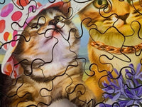 Cats in Hats (146 Piece Cat Jigsaw Puzzle) - Nautilus Puzzles - Wooden Jigsaw Puzzles For Adults