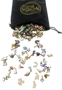 Cats in Hats (146 Piece Cat Jigsaw Puzzle) - Nautilus Puzzles - Wooden Jigsaw Puzzles For Adults