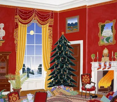 Christmas at the White House, the Red Room (559 Piece Wooden Jigsaw Puzzle) - Nautilus Puzzles - Wooden Jigsaw Puzzles For Adults