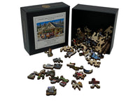 Christmas Country Store - 50 Piece Mini Christmas Wooden Jigsaw Puzzle - Nautilus Puzzles - Wooden Jigsaw Puzzles For Adults