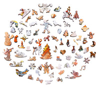 Christmas Eve (525 Pieces) Christmas Wooden Jigsaw Puzzle - Nautilus Puzzles - Wooden Jigsaw Puzzles For Adults