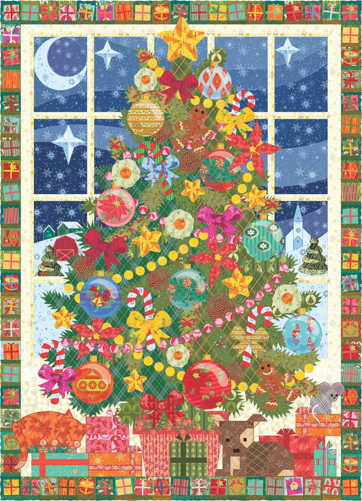 Christmas Quilt (548 Pieces) Christmas Wooden Jigsaw Puzzle - Nautilus Puzzles - Wooden Jigsaw Puzzles For Adults