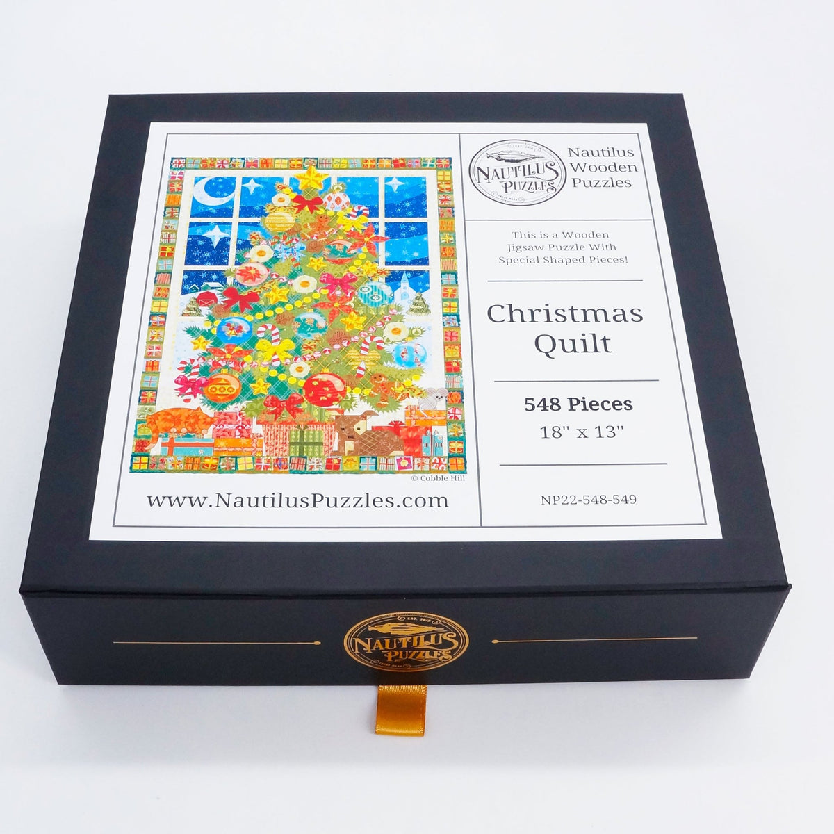 Christmas Quilt (548 Pieces) Christmas Wooden Jigsaw Puzzle - Nautilus Puzzles - Wooden Jigsaw Puzzles For Adults