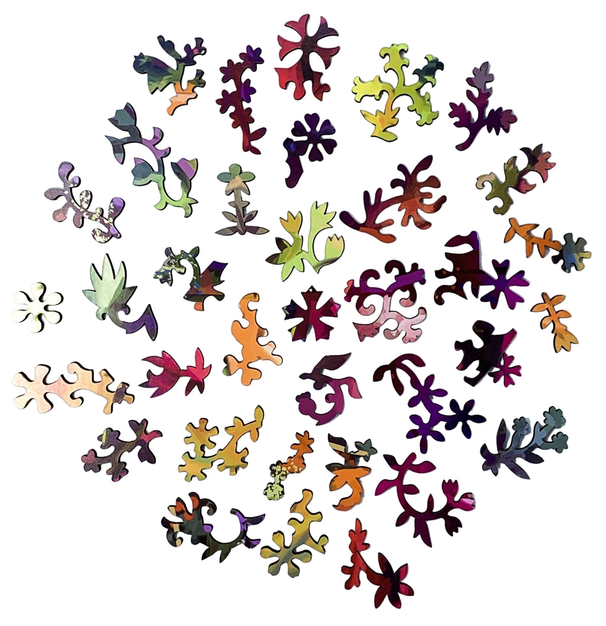 Circle of Flowers (392 Piece Shaped Flower Wooden Jigsaw Puzzle) - Nautilus Puzzles - Wooden Jigsaw Puzzles For Adults