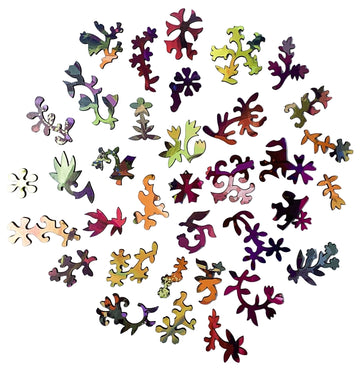Circle of Flowers (392 Piece Shaped Flower Wooden Jigsaw Puzzle) - Nautilus Puzzles - Wooden Jigsaw Puzzles For Adults