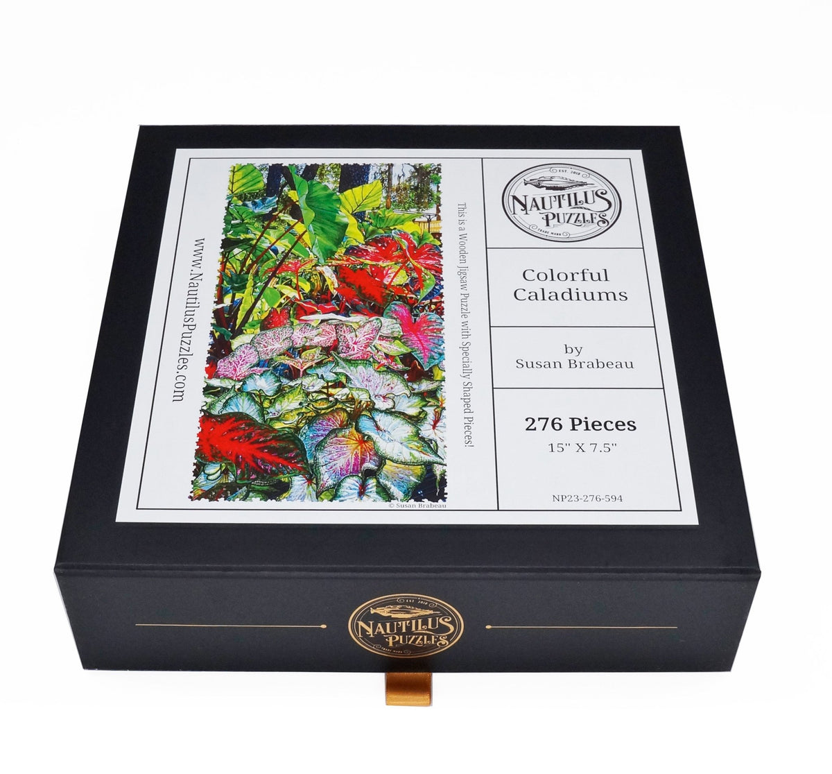Colorful Caladiums (276 Piece Wooden Jigsaw Puzzle) - Nautilus Puzzles - Wooden Jigsaw Puzzles For Adults