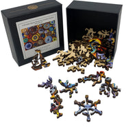 Compasses - 49 Piece MINI Wooden Jigsaw Puzzle - Nautilus Puzzles - Wooden Jigsaw Puzzles For Adults