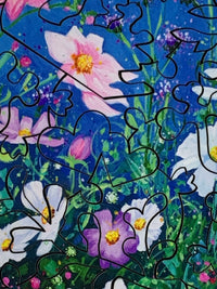 Cosmos Meadow (48 Piece Mini Wooden Jigsaw Puzzle) - Nautilus Puzzles - Wooden Jigsaw Puzzles For Adults