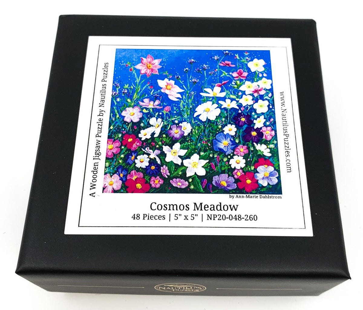 Cosmos Meadow (48 Piece Mini Wooden Jigsaw Puzzle) - Nautilus Puzzles - Wooden Jigsaw Puzzles For Adults