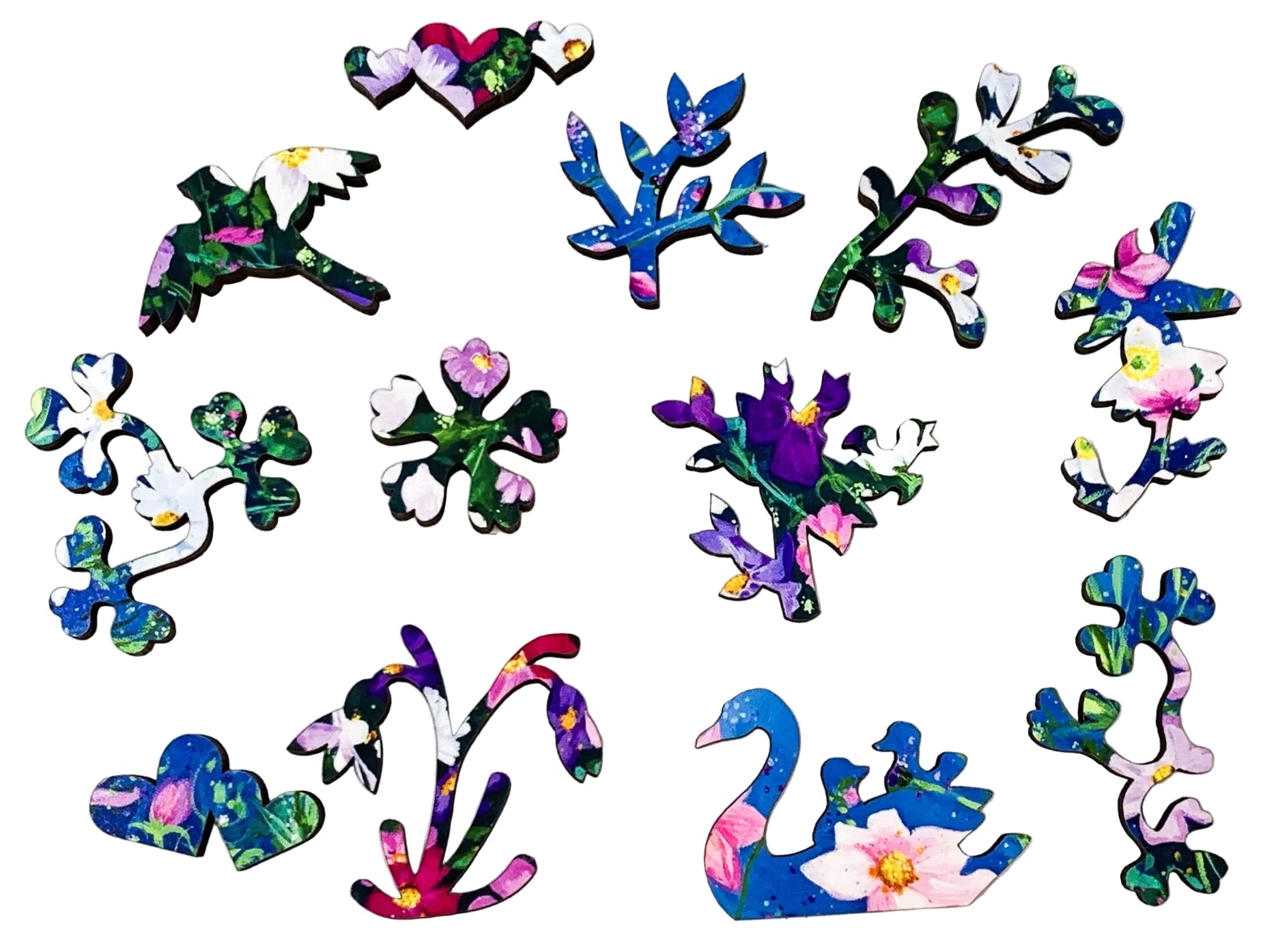 Cosmos Meadow (48 Piece Mini Wooden Jigsaw Puzzle) - Nautilus Puzzles - Wooden Jigsaw Puzzles For Adults