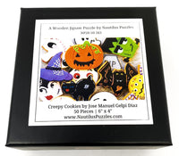 Creepy Cookies (50 Pieces) Mini Halloween Wooden Jigsaw Puzzle - Nautilus Puzzles - Wooden Jigsaw Puzzles For Adults