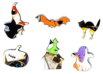 Creepy Cookies (50 Pieces) Mini Halloween Wooden Jigsaw Puzzle - Nautilus Puzzles - Wooden Jigsaw Puzzles For Adults