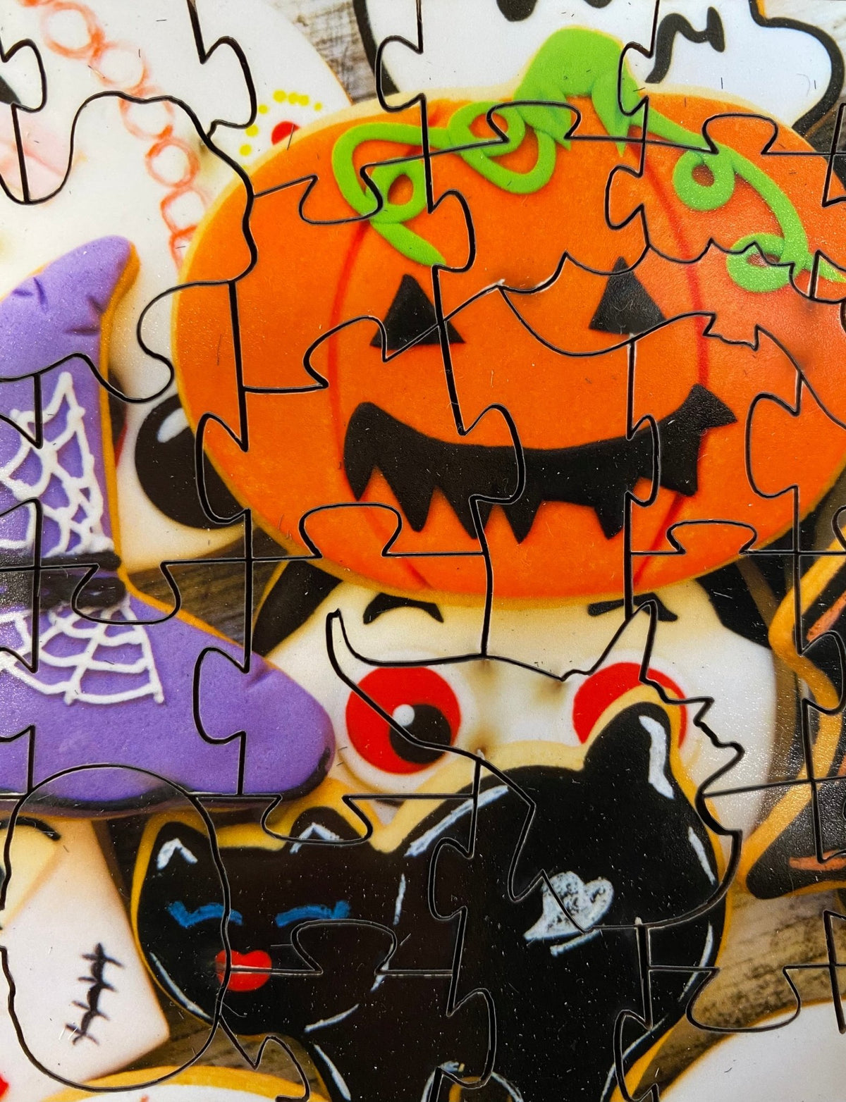 Creepy Cookies (50 Pieces) Mini Halloween Wooden Jigsaw Puzzle - Nautilus Puzzles - Wooden Jigsaw Puzzles For Adults