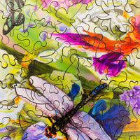 Dainty Dragonfly - 52 Piece Mini Wooden Jigsaw Puzzle - Nautilus Puzzles - Wooden Jigsaw Puzzles For Adults
