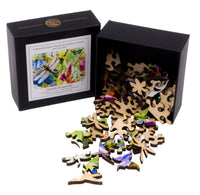 Dainty Dragonfly - 52 Piece Mini Wooden Jigsaw Puzzle - Nautilus Puzzles - Wooden Jigsaw Puzzles For Adults