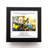 Dandelion Party - 50 Piece Mini Wooden Jigsaw Puzzle - Nautilus Puzzles - Wooden Jigsaw Puzzles For Adults
